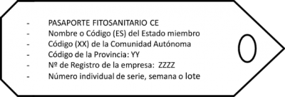 Etiqueta Pasaporte Fitosanitario
